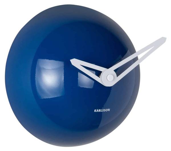 Wanduhr Cool Retro Cap Blau