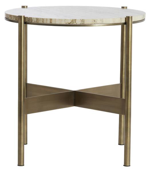 Tisch MACAPA Weiß - Metall - 47 x 45 x 47 cm