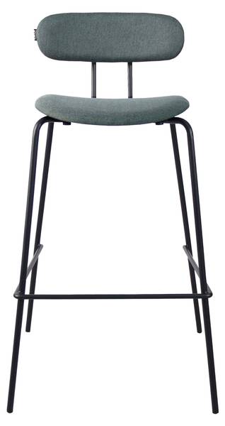 Barhocker 2er-set Tina Grün - Wolle - Stahl - 52 x 97 x 52 cm