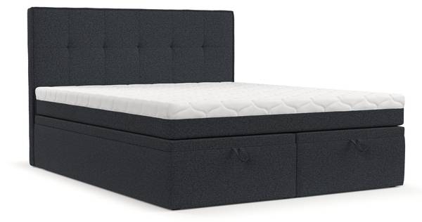 Boxspringbett ARIVO mit Stauraum Riva Anthrazit - Liegefläche Breite: 200 cm