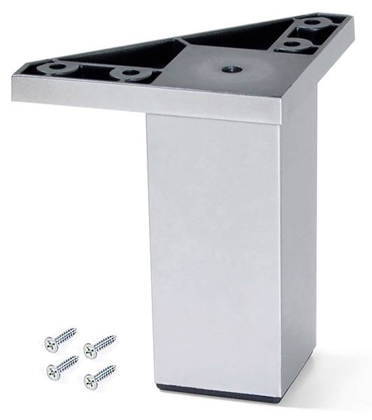 Möbelfüße einstellbaren 4er-set Grau - Metall - 4 x 10 x 8 cm