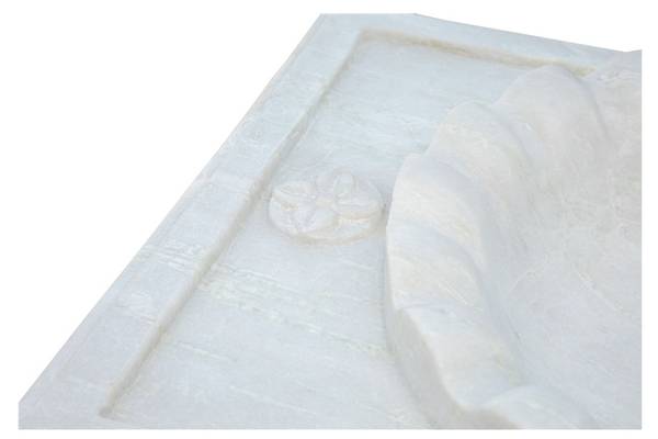 Waschbecken MEERESBRISE Weiß - Marmor - 56 x 15 x 130 cm