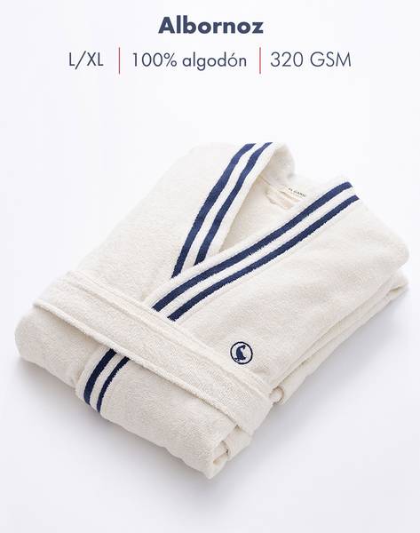 Bademantel GAN025 Beige - Textil - 8 x 42 x 444 cm