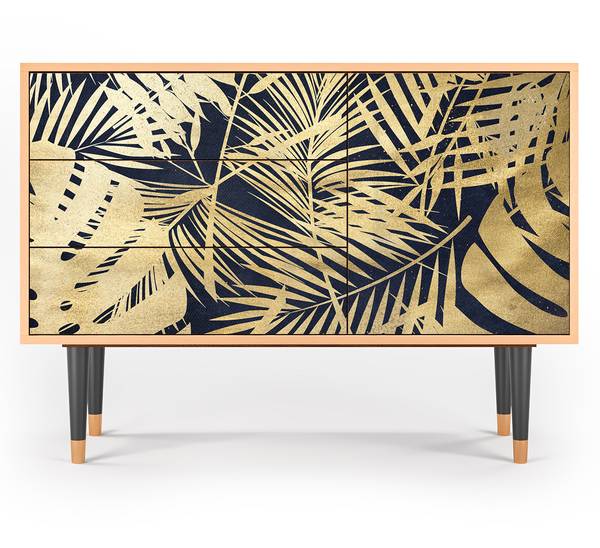 Sideboard S3 Walnuss Schwarz - Holzwerkstoff - 115 x 84 x 41 cm