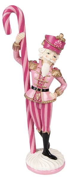Figur Nussknacker Weihnachten-Emmett Pink - Kunststoff - 6 x 23 x 9 cm