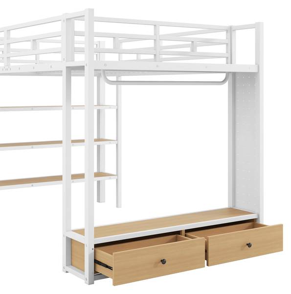Cadre de lit mezzanine Hephaestus Ⅰ Blanc