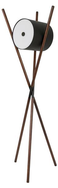 Stehleuchte 8098 Braun - Mischgewebe - Walnuss - Edelstahl - 57 x 173 x 51 cm