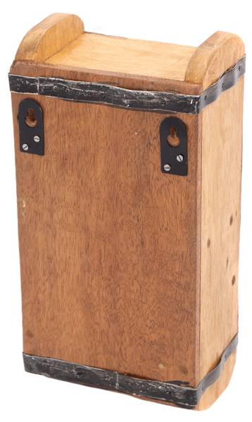 Geschenkband-Organizer DRIFT Braun - Massivholz - 14 x 31 x 11 cm