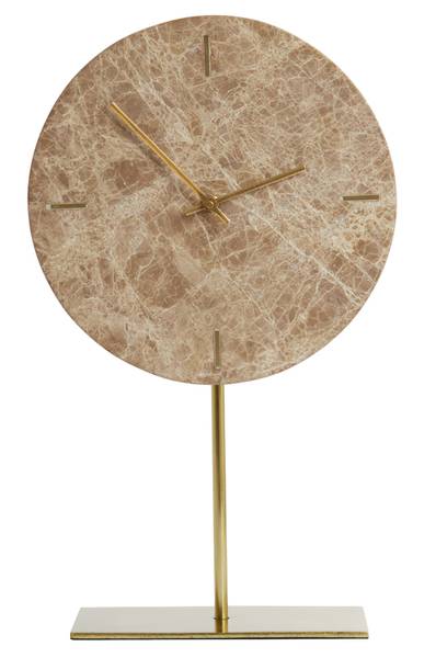 Klok MORENO bruin - metaal - 10 x 43 x 26 cm