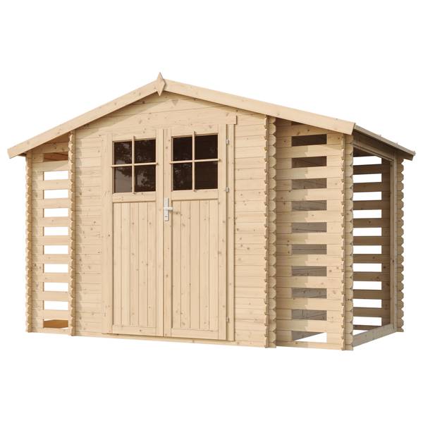 Gartenhaus M391F Beige - Fichte - 312 x 218 x 200 cm