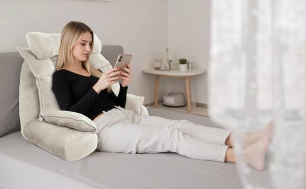Stützkissen COMFORT Beige - Textil - 56 x 75 x 92 cm