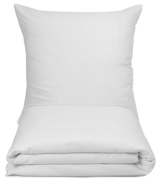 Bettwäsche 00000488 2er-Set Weiß - Textil - 140 x 1 x 200 cm