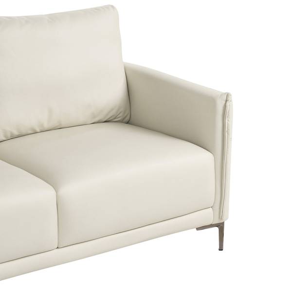 2-Sitzer Sofa CILENS Beige - Silber - Textil - 152 x 93 x 83 cm
