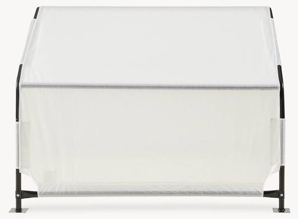 Outdoor Hundezelt Valevali Weiß - Stahl - Polyethylen - 122 x 90 x 122 cm