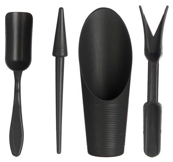 Gartenpflegeset 87971 3er Set Schwarz - Kunststoff - 6 x 17 x 5 cm