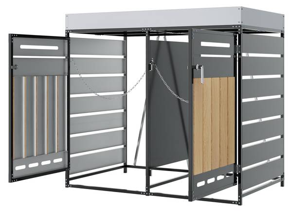 Mülltonnenverkleidung lelantos Ⅲ 2er Set Tiefe: 131 cm