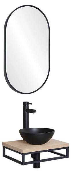 Badmöbel-Set SOHA 3-teilig Braun - Holzwerkstoff - 40 x 11 x 30 cm