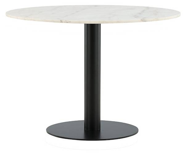 Table de salle à manger Estelle Blanc - Marbre - 106 x 75 x 106 cm