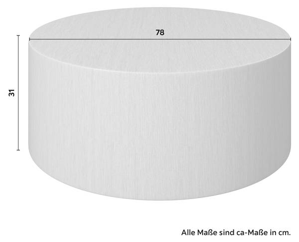 Couchtisch LUCY Braun - Holzwerkstoff - Holz teilmassiv - 78 x 31 x 78 cm