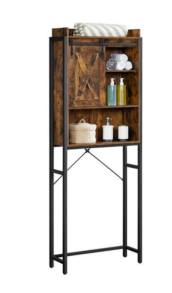 Badezimmerregal Ouagadougou Braun - Holzwerkstoff - 24 x 171 x 64 cm