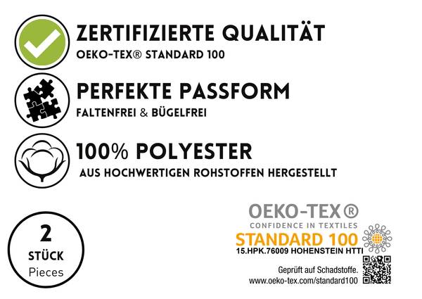 2er Set Kissenbezüge Mikrofaser 80x80cm Rosé