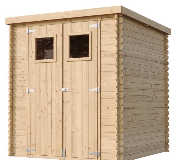 Gartenhaus mit Boden M309+M309G Beige - Fichte - 200 x 206 x 200 cm