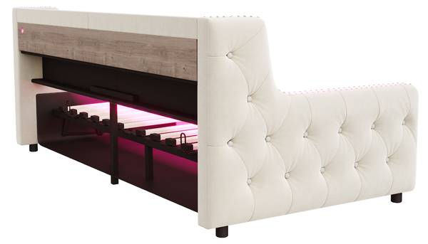 Einzelbett K-1170 Beige