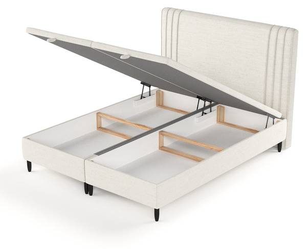 Polsterbett Musca Creme - Liegefläche Breite: 200 cm