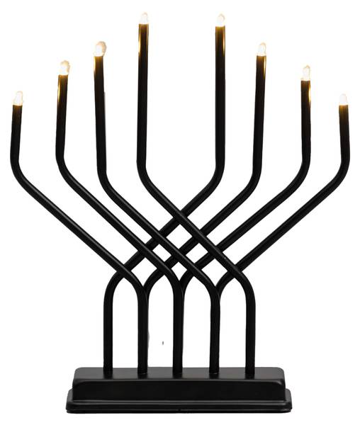 Adventsleuchter LED 99019 Schwarz - Metall - 27 x 32 x 7 cm