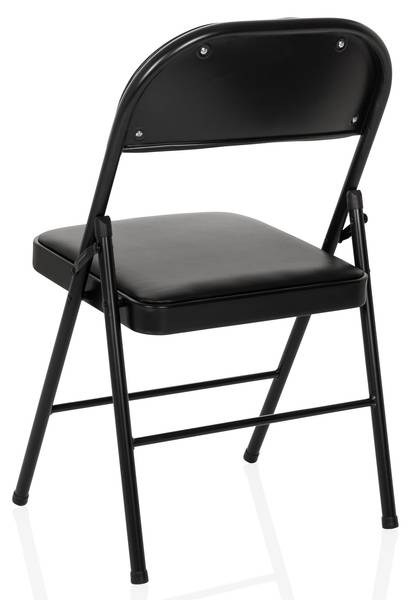 Klappstuhl TUDELA H Schwarz - Flachgewebe - Kunstleder - 46 x 78 x 45 cm