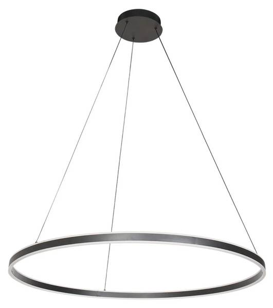 Pendelleuchte Ringlux Schwarz - Weiß - Stahl - 100 x 40 x 100 cm