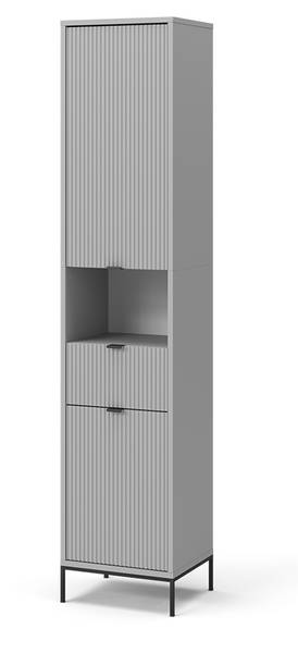 Badkamerkast Eliza 40694 grijs - plaatmateriaal op houtbasis - 40 x 190 x 35 cm