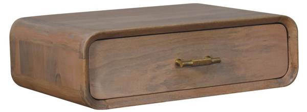 Table de Chevet  Sonoma Beige - Manguier - Laiton - 50 x 15 x 32 cm