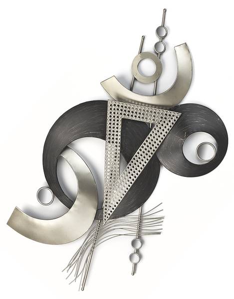 Wandobjekt WALLMETGRSIL Grau - Silber - Metall - 50 x 5 x 95 cm