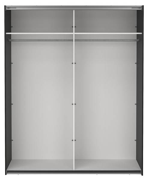 Kleiderschrank Catania Schwarz - Holzwerkstoff - 179 x 221 x 65 cm