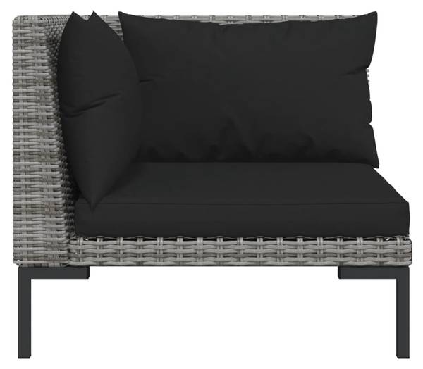 Garten-Lounge-Set 318607 (3-teilig) Grau - Polyester - Stahl - 70 x 61 x 70 cm