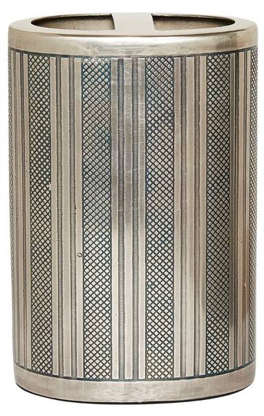 Zahnbürstenhalter DURAND Silber - Metall - 9 x 13 x 7 cm