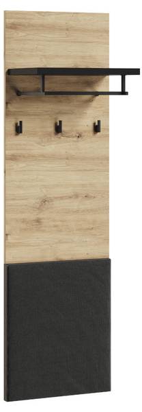 Garderobe Quant 3_5-tlg. Schwarz - Braun - Holzwerkstoff - 184 x 182 x 40 cm