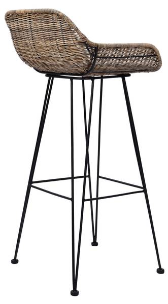 Barhocker REOK 2er Set Braun - Metall - 48 x 96 x 48 cm
