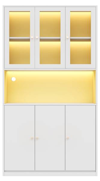 Boekenkast SHEFEve Ⅲ wit - plaatmateriaal op houtbasis - 100 x 200 x 35 cm