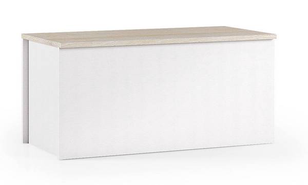 Coffre Miltonia Blanc - Bois manufacturé - 45 x 45 x 90 cm
