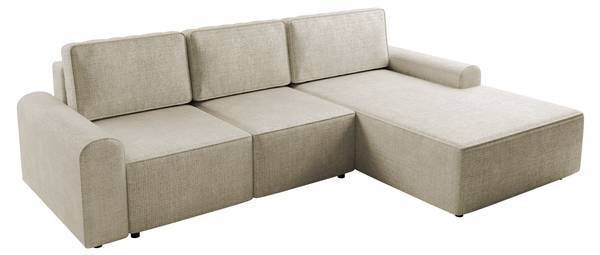 Ecksofa Bella L Beige - Ecke davorstehend rechts