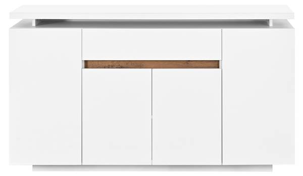 Sideboard GLOWLucy Ⅲ Weiß - Holzwerkstoff - 40 x 80 x 140 cm