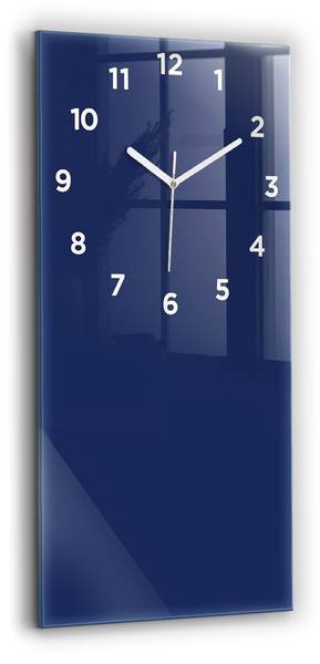 Wanduhr Tiefsee Blau Blau - Glas - 30 x 60 x 0 cm