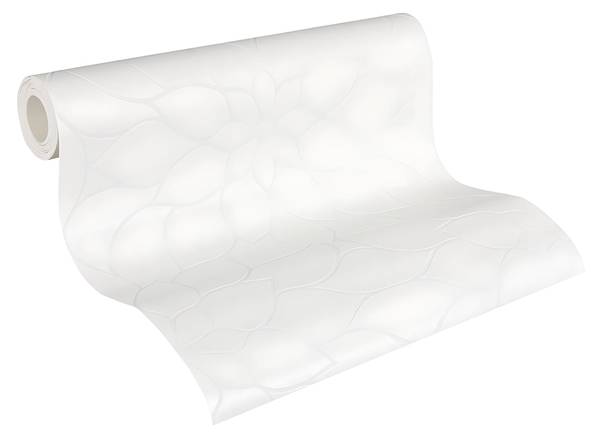 Überstreichbare Tapete 950710-GU Weiß - Fleece - 53 x 1005 x 1 cm