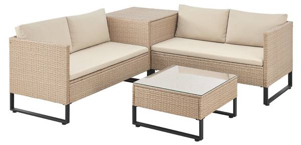 Loungegruppe Santorini 4-teilig Beige