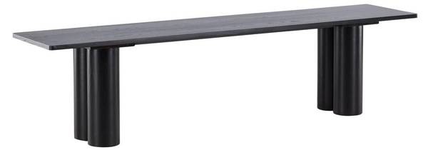 Sitzbank Olivia Schwarz - Holzwerkstoff - 180 x 45 x 40 cm