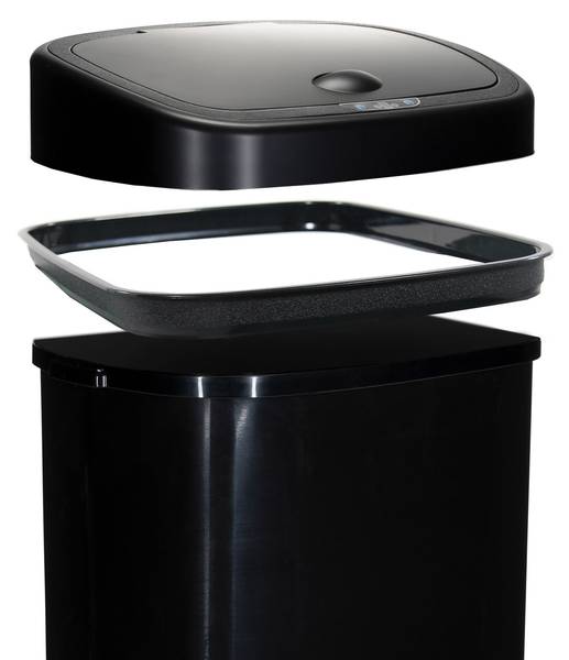 Mülleimer mit Sensor 68 L CLEAN VI Schwarz - Stahl - 29 x 78 x 40 cm