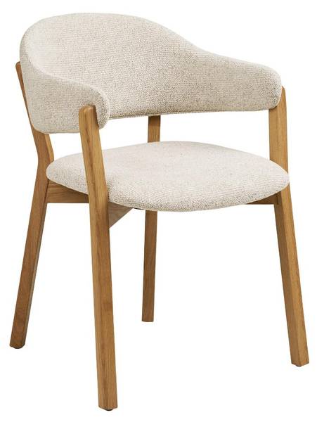 Oline eethoek (7-delig) wit - deels massief hout - 120 x 75 x 90 cm