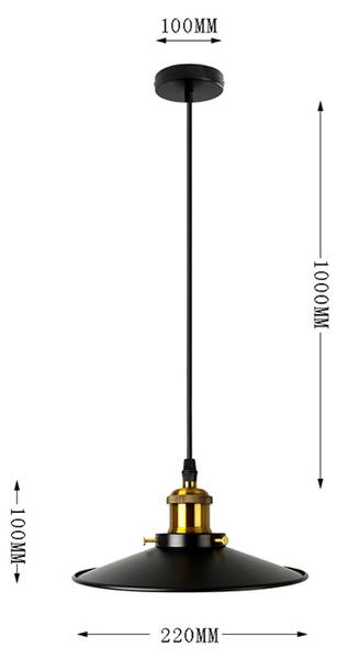 Pendelleuchte Ciro Schwarz - Metall - 29 x 52 x 42 cm